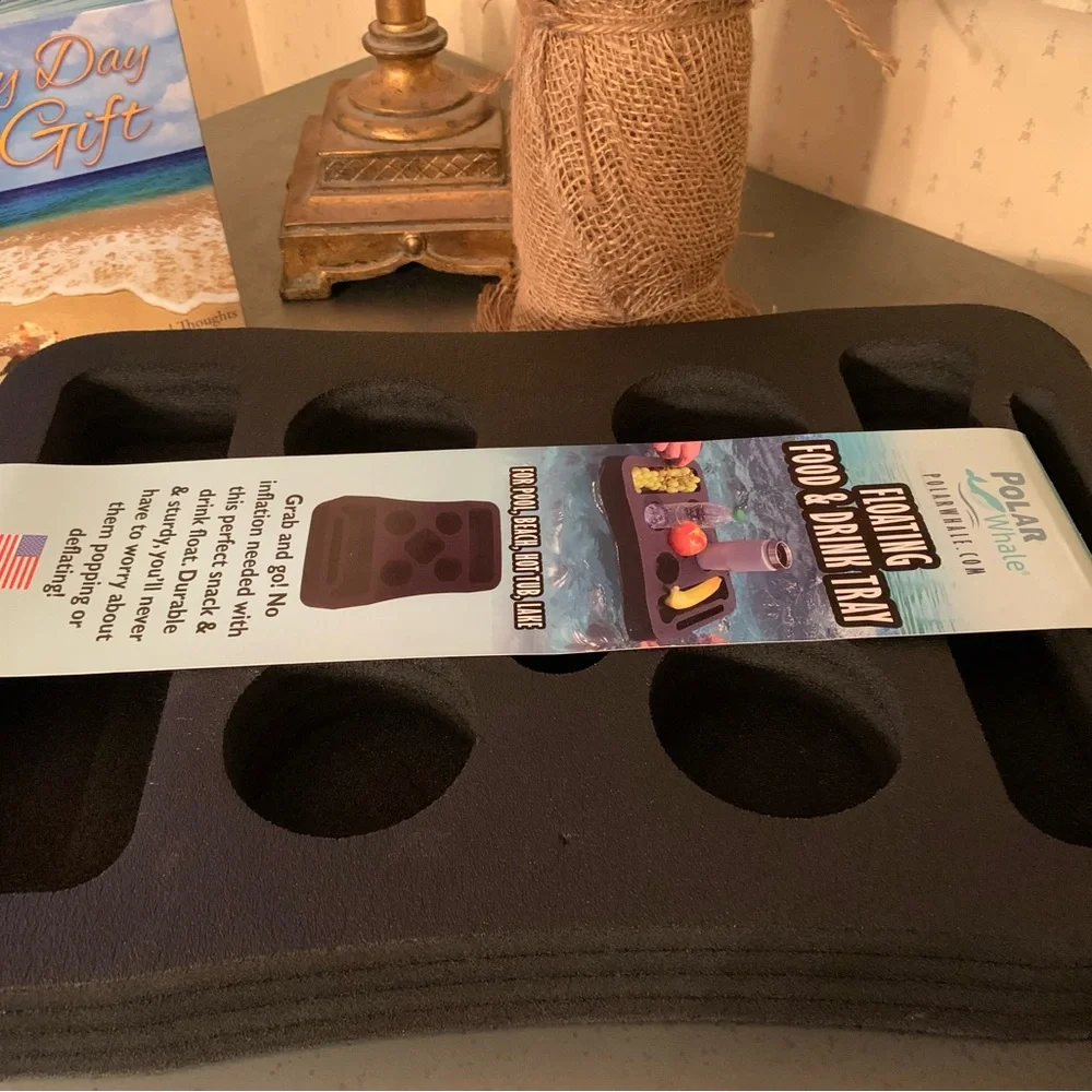 Polar Whale, NEW NEVER UNWRAPPED, floating food and drink tray. BLACK.